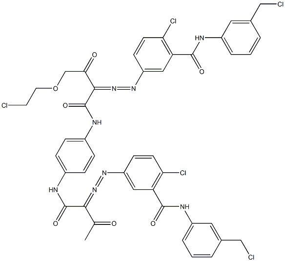 3,3'-[2-[(2-Chloroethyl)oxy]-1,4-phenylenebis[iminocarbonyl(acetylmethylene)azo]]bis[N-[3-(chloromethyl)phenyl]-6-chlorobenzamide]