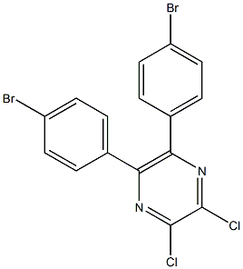 2,3-Dichloro-5,6-bis(4-bromophenyl)pyrazine Structure