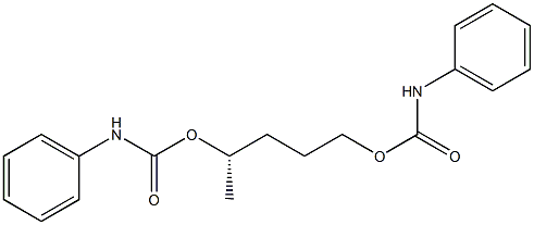 [S,(+)]-1,4-Pentanediol bis(N-phenylcarbamate) Structure