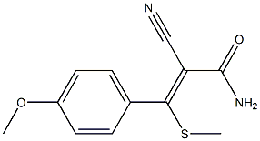 2-Cyano-3-methylthio-3-(4-methoxyphenyl)acrylamide