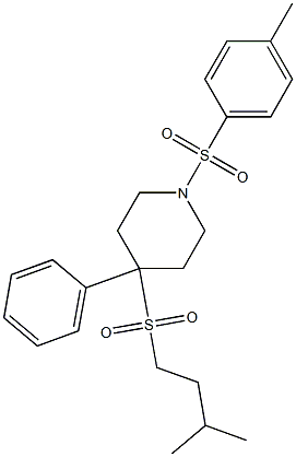 4-(Isopentylsulfonyl)-4-phenyl-1-(p-tolylsulfonyl)piperidine Structure