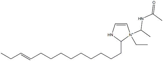 1-[1-(アセチルアミノ)エチル]-1-エチル-2-(10-トリデセニル)-4-イミダゾリン-1-イウム 化学構造式