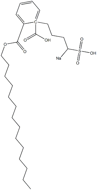Phthalic acid 1-tetradecyl 2-(4-sodiosulfobutyl) ester Struktur