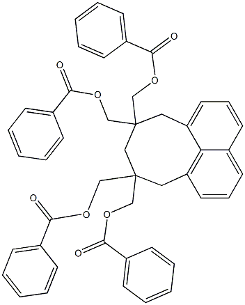 8,8,10,10-Tetrakis(benzoyloxymethyl)-8,9,10,11-tetrahydro-7H-cycloocta[de]naphthalene Structure