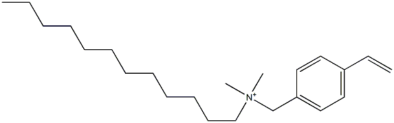 (4-Vinylbenzyl)dodecyldimethylaminium Structure