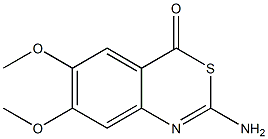 2-Amino-6,7-dimethoxy-4H-3,1-benzothiazin-4-one Struktur