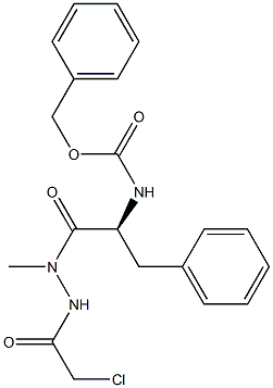 1-[N-(Benzyloxycarbonyl)-L-phenylalanyl]-1-methyl-2-(chloroacetyl)hydrazine Struktur