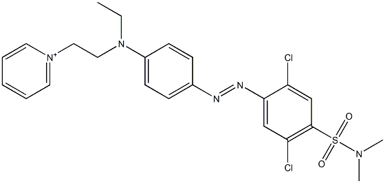 1-[2-[[4-[[2,5-Dichloro-4-[(dimethylamino)sulfonyl]phenyl]azo]phenyl]ethylamino]ethyl]pyridinium Structure