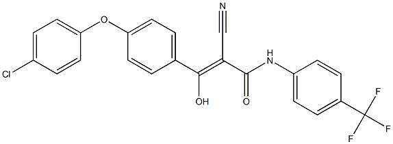 2-Cyano-3-hydroxy-3-[4-(4-chlorophenoxy)phenyl]-N-[4-trifluoromethylphenyl]acrylamide