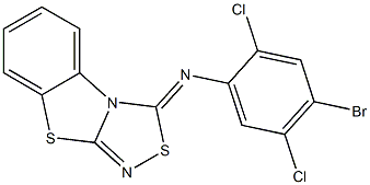 3-(4-Bromo-2,5-dichlorophenyl)imino[1,2,4]thiadiazolo[3,4-b]benzothiazole 结构式