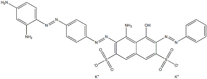 4-Amino-3-[p-(2,4-diaminophenylazo)phenylazo]-5-hydroxy-6-phenylazo-2,7-naphthalenedisulfonic acid dipotassium salt Struktur