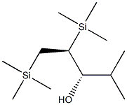 (2S,3S)-1,2-ビス(トリメチルシリル)-4-メチルペンタン-3-オール 化学構造式