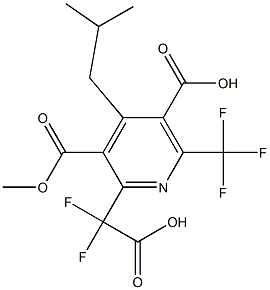 6-(Trifluoromethyl)-2-(difluorocarboxymethyl)-4-isobutylpyridine-3,5-di(carboxylic acid methyl) ester