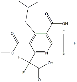  6-(Trifluoromethyl)-2-(difluorocarboxymethyl)-4-isobutylpyridine-3,5-di(carboxylic acid methyl) ester