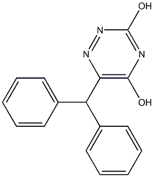 6-ジフェニルメチル-1,2,4-トリアジン-3,5-ジオール 化学構造式