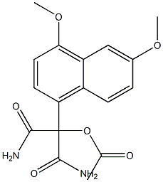 2-(4,6-Dimethoxy-1-naphtyl)-2-acetoxymalonamide Structure