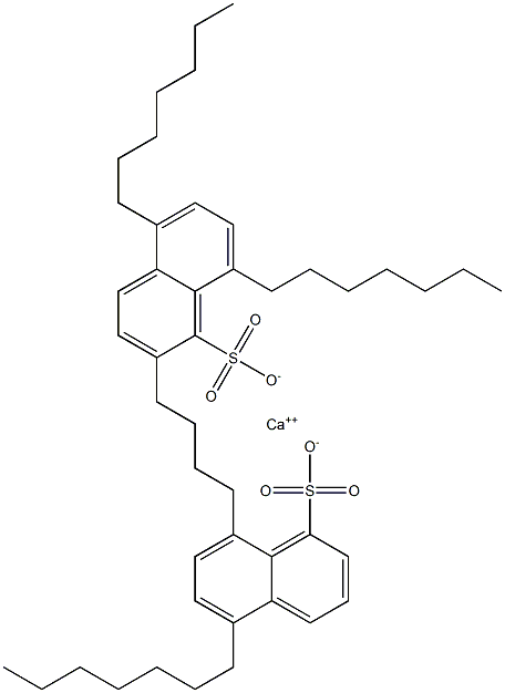 Bis(5,8-diheptyl-1-naphthalenesulfonic acid)calcium salt Structure