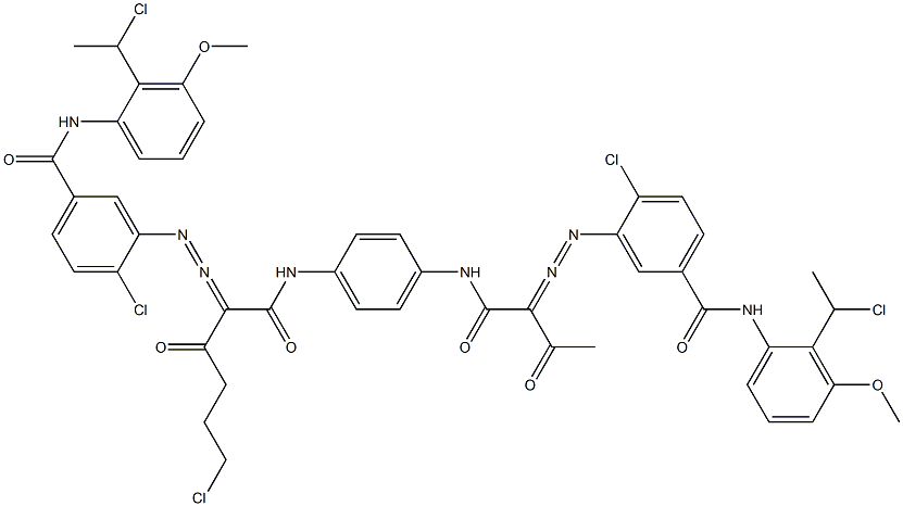 3,3'-[2-(2-Chloroethyl)-1,4-phenylenebis[iminocarbonyl(acetylmethylene)azo]]bis[N-[2-(1-chloroethyl)-3-methoxyphenyl]-4-chlorobenzamide]