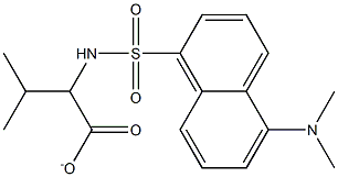 2-[[[5-(Dimethylamino)naphthalen-1-yl]sulfonyl]amino]isovalerate 结构式