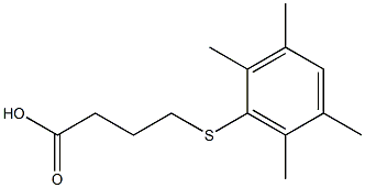 4-[(2,3,5,6-Tetramethylphenyl)thio]butyric acid Structure