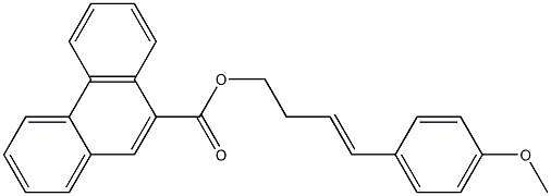 Phenanthrene-9-carboxylic acid (E)-4-(4-methoxyphenyl)3-butenyl ester Structure