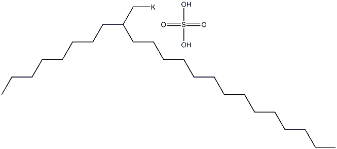 Sulfuric acid 2-octylhexadecyl=potassium salt 结构式