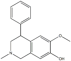 1,2,3,4-Tetrahydro-4-phenyl-6-methoxy-2-methyl-7-isoquinolinol 结构式