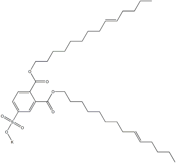 4-(ポタシオスルホ)フタル酸ジ(9-テトラデセニル) 化学構造式