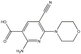 2-Amino-5-cyano-6-morpholino-3-pyridinecarboxylic acid,,结构式