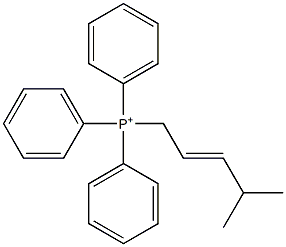 Triphenyl(4-methyl-2-pentenyl)phosphonium,,结构式