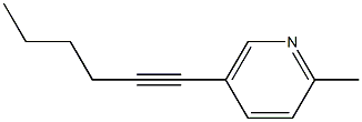 5-(1-Hexynyl)-2-methylpyridine 结构式