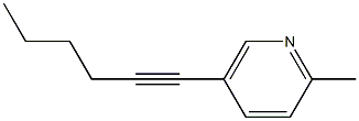 5-(1-Hexynyl)-2-methylpyridine,,结构式