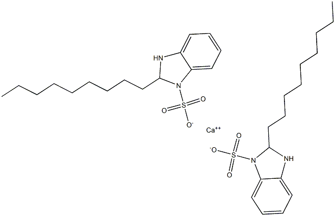 ビス(2,3-ジヒドロ-2-ノニル-1H-ベンゾイミダゾール-1-スルホン酸)カルシウム 化学構造式