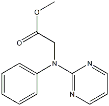 N-(2-ピリミジニル)-L-フェニルグリシンメチル 化学構造式