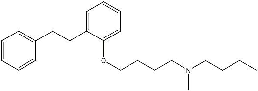 4-[2-(2-Phenylethyl)phenoxy]-N-butyl-N-methylbutan-1-amine Struktur