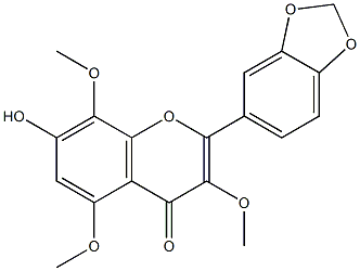 3,5,8-Trimethoxy-7-hydroxy-3',4'-(methylenedioxy)flavone|