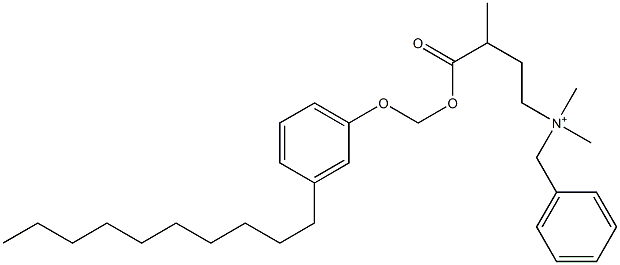 N,N-Dimethyl-N-benzyl-N-[3-[[(3-decylphenyloxy)methyl]oxycarbonyl]butyl]aminium,,结构式