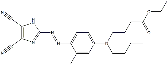 4-[N-Butyl-N-[4-(4,5-dicyano-1H-imidazol-2-ylazo)-3-methylphenyl]amino]butyric acid ethyl ester,,结构式