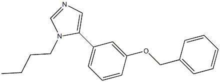 1-Butyl-5-(3-benzyloxyphenyl)-1H-imidazole,,结构式
