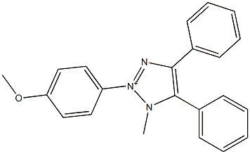 1-メチル-4,5-ジフェニル-2-(p-メトキシフェニル)-1H-1,2,3-トリアゾール-2-イウム 化学構造式