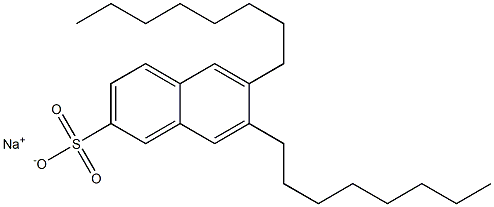 6,7-Dioctyl-2-naphthalenesulfonic acid sodium salt Structure