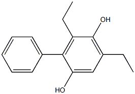 2-Phenyl-3,5-diethylbenzene-1,4-diol Struktur