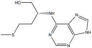 [R,(+)]-4-(Methylthio)-2-[(9H-purine-6-yl)amino]-1-butanol Struktur