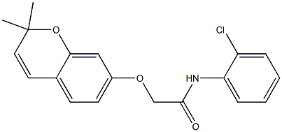 2-[[2,2-Dimethyl-2H-1-benzopyran-7-yl]oxy]-2'-chloroacetanilide Struktur