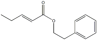 2-ペンテン酸2-フェニルエチル 化学構造式