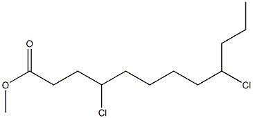 4,9-ジクロロラウリン酸メチル 化学構造式