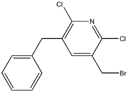 2,6-Dichloro-3-(bromomethyl)-5-benzylpyridine Structure