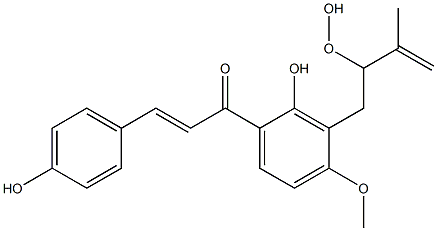 2',4-Dihydroxy-4'-methoxy-3'-(3-methyl-2-hydroperoxy-3-butenyl)chalcone