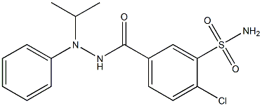 N-[Isopropylphenylamino]-4-chloro-3-sulfamoylbenzamide,,结构式
