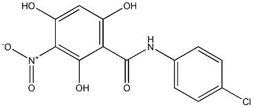 2,4,6-Trihydroxy-3-nitro-N-(4-chlorophenyl)benzamide,,结构式